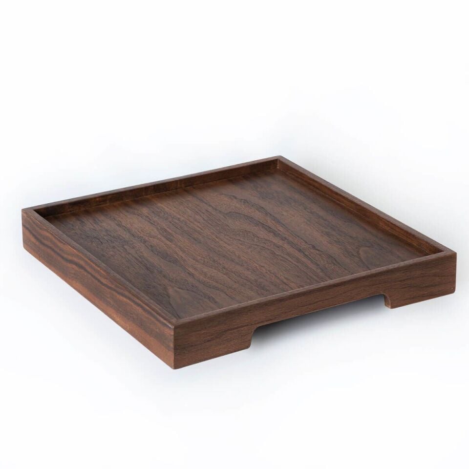 Masif Ceviz Sunum Tepsisi – EDGE Serisi Forest - 30x30 CM