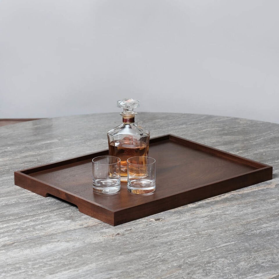 Masif Ceviz Sunum Tepsisi – EDGE Serisi Forest - 45x60 CM