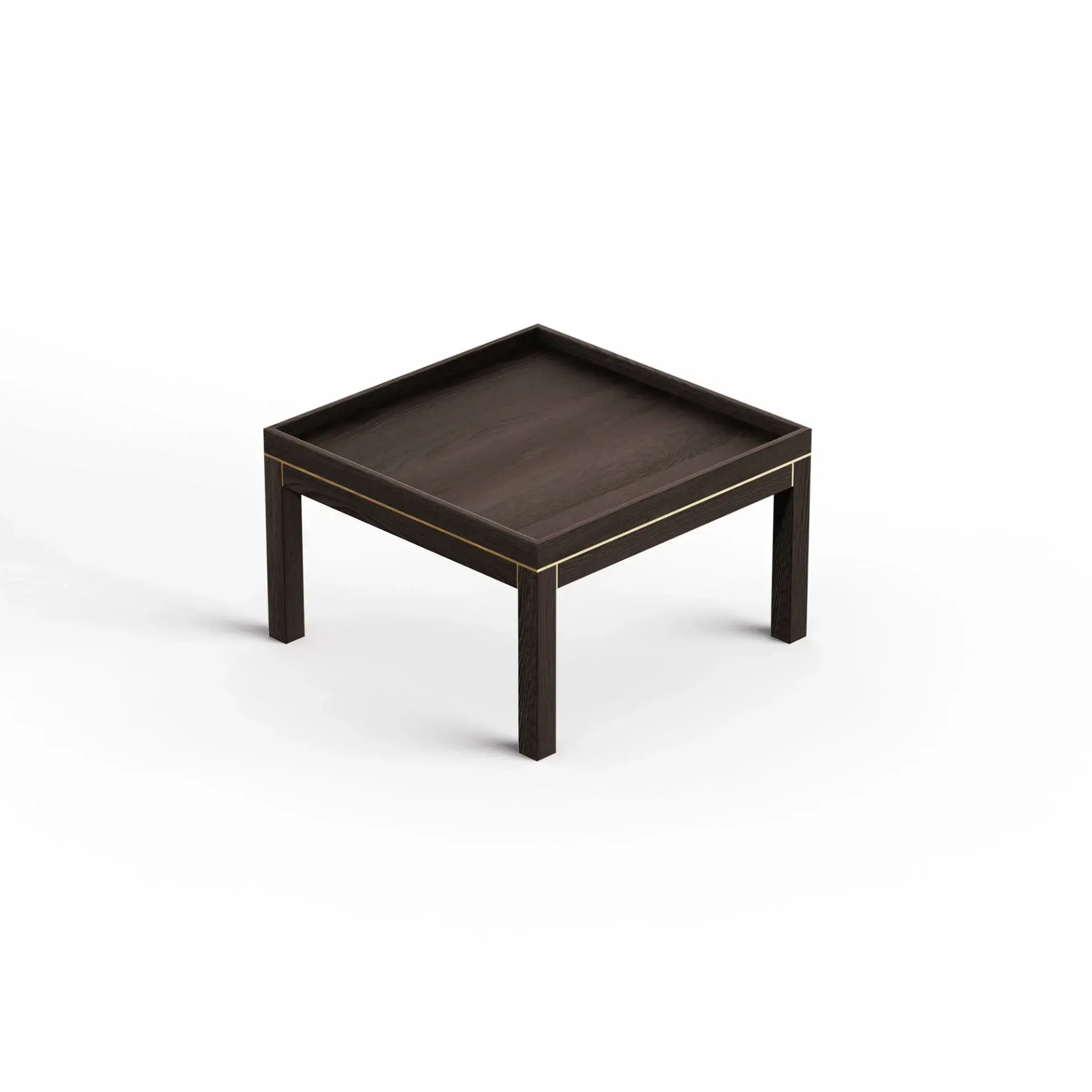 Ahşap Orta Sehpa - EDGE Serisi, Meşe Black - 60x60 CM