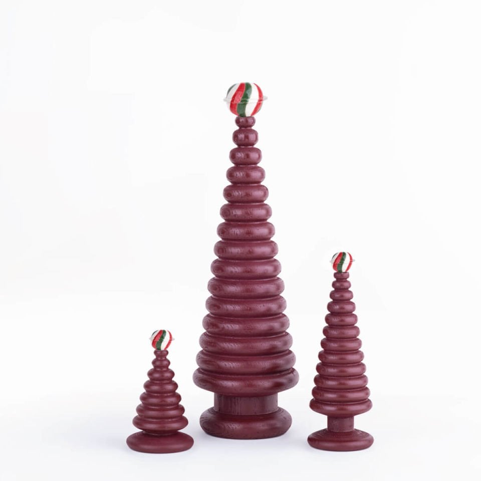 Ahşap Yılbaşı Ağacı Seti CEDAR – Seramik Başlıklı Sedir