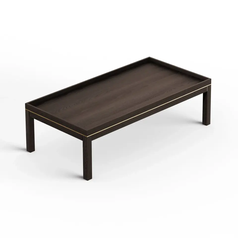 Ahşap Orta Sehpa - EDGE Serisi, Meşe Black - 120x60 CM