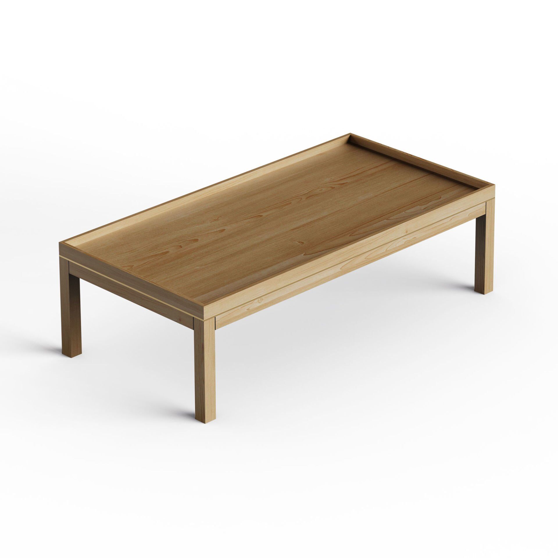 Ahşap Orta Sehpa - EDGE Serisi, Meşe Honey - 120x60 CM