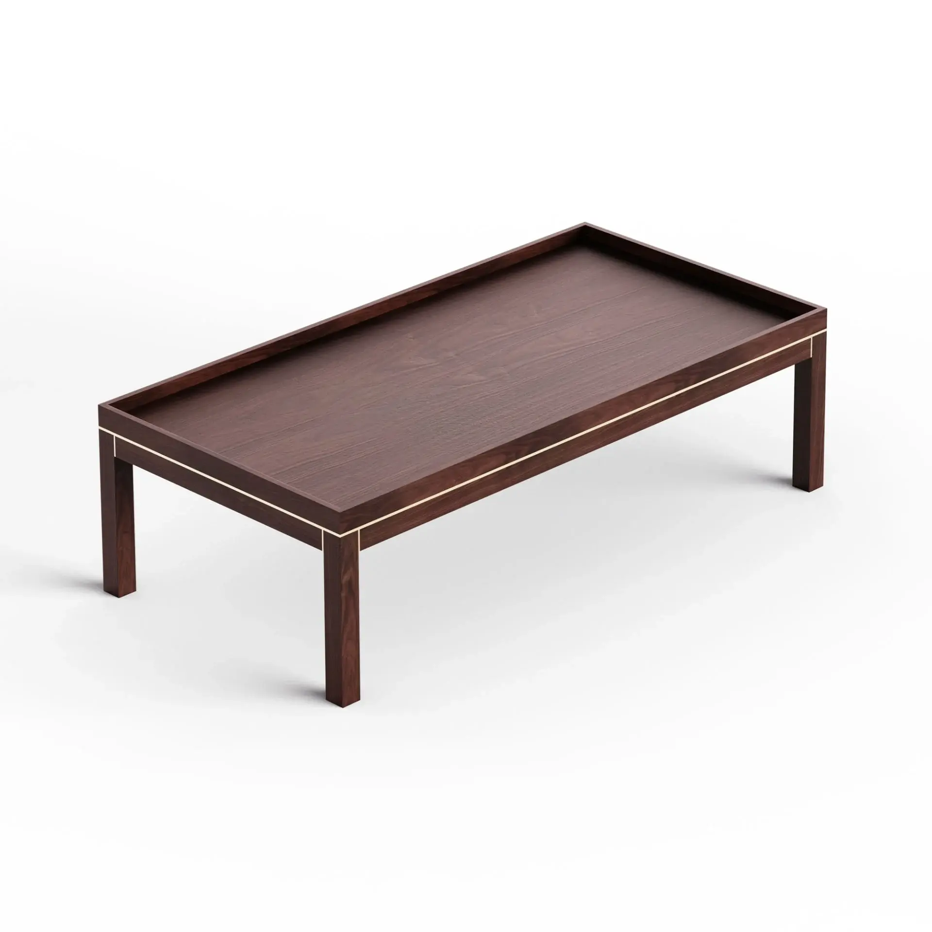 Ahşap Orta Sehpa - EDGE Serisi, Ceviz Forest - 120x60 CM