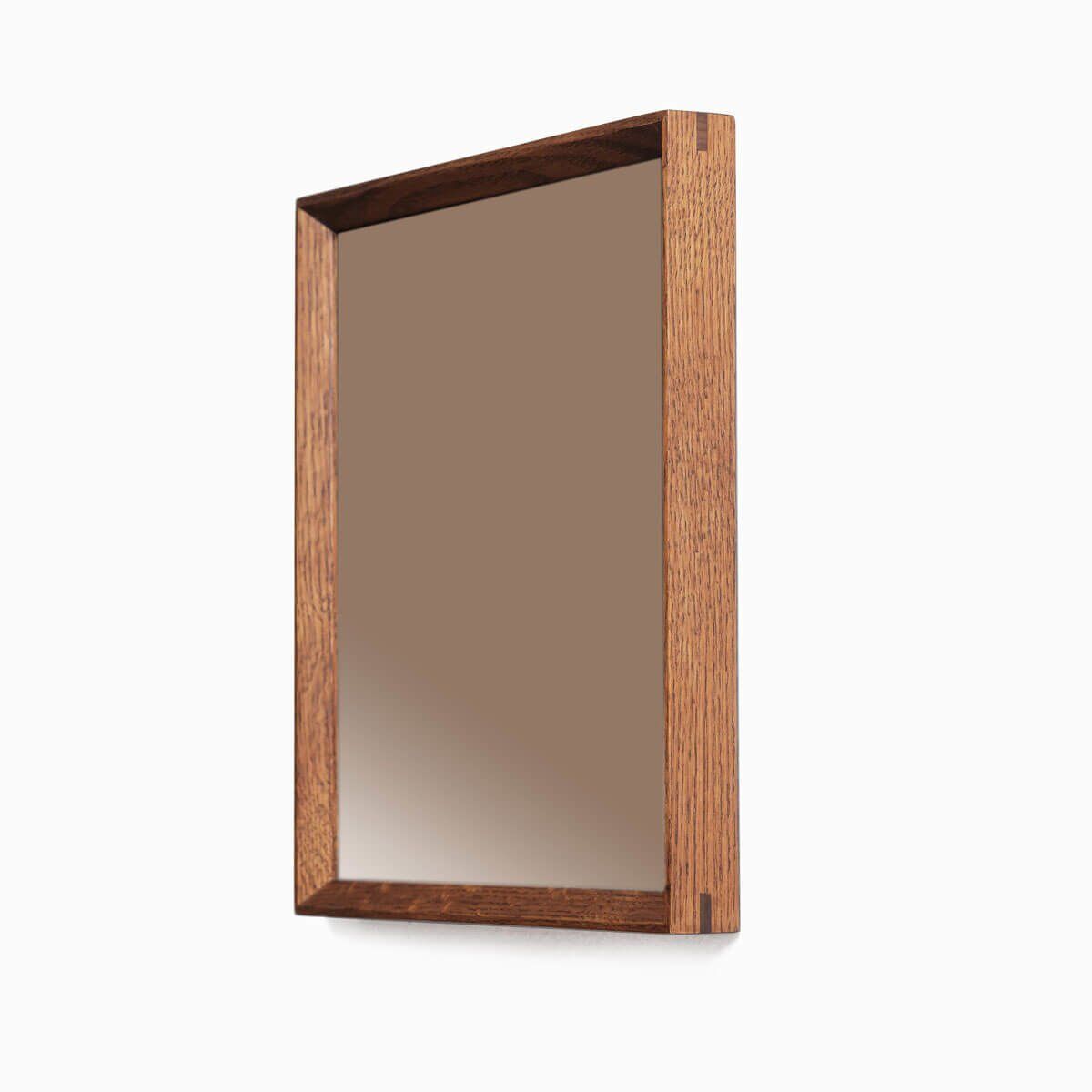 Masif Ahşap Bronz Ayna - REGULAR Serisi Forest - 40x40 CM