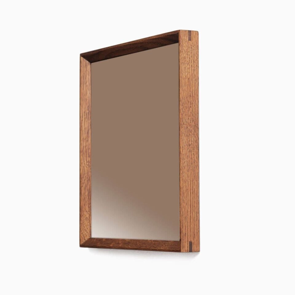 Masif Ahşap Bronz Ayna - REGULAR Serisi Forest - 40x40 CM