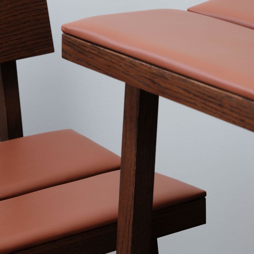 Ahşap Bar Sandalyesi - PI Serisi Forest - Döşemeli