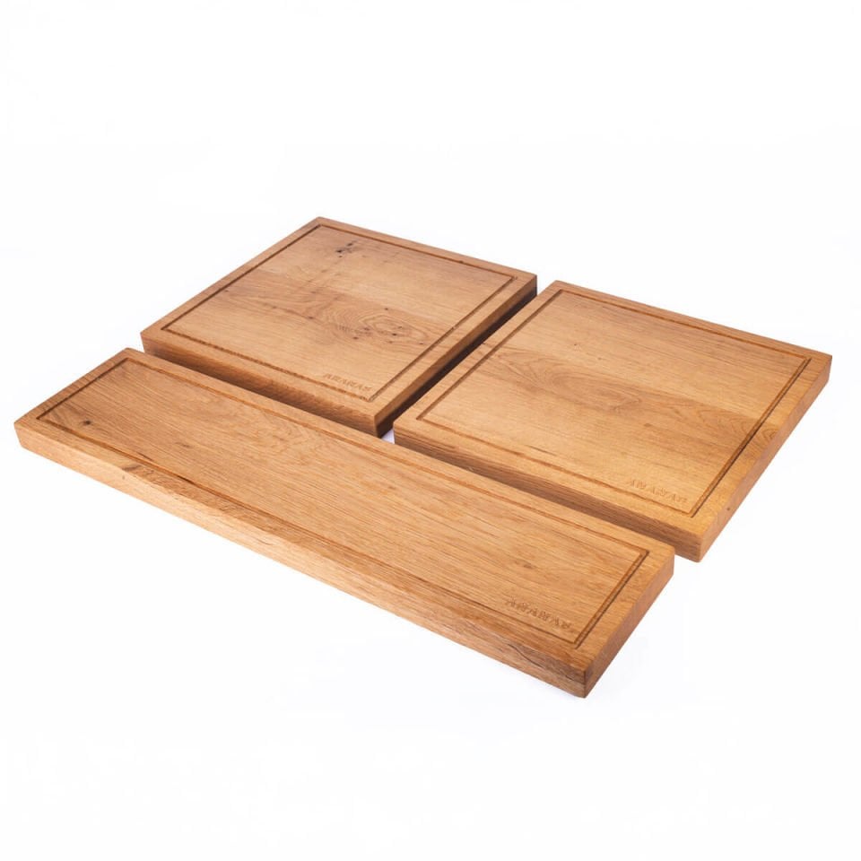 Meşe Sunum Tahtası Seti – BORDER Serisi