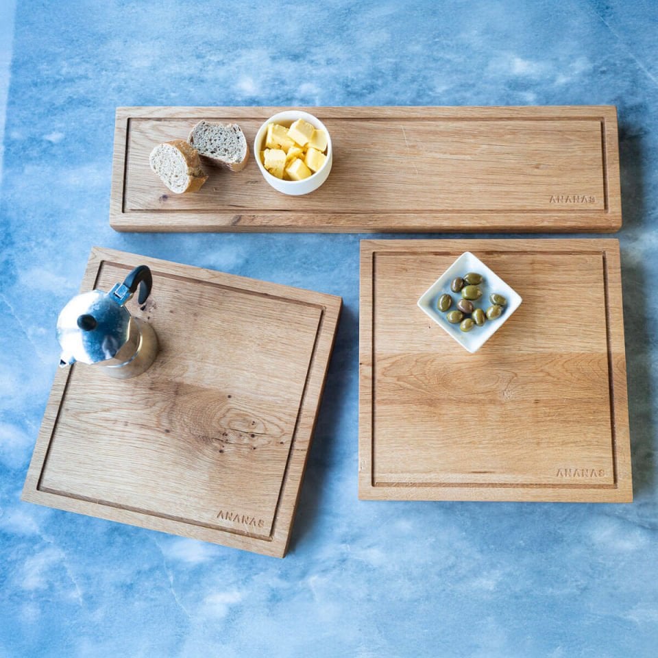 Masif Meşe Sunum Tahtası Seti – BORDER Serisi