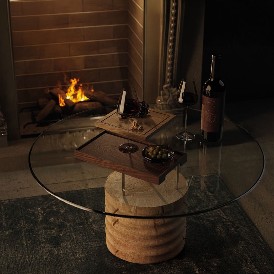 Kare Masif Meşe Sunum Tahtası – BORDER Serisi