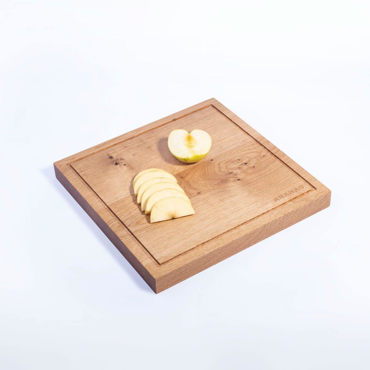 Kare Masif Meşe Sunum Tahtası – BORDER Serisi