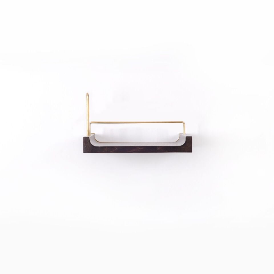 Gold Bariyerli Uçan Raf Black - 30x25 CM