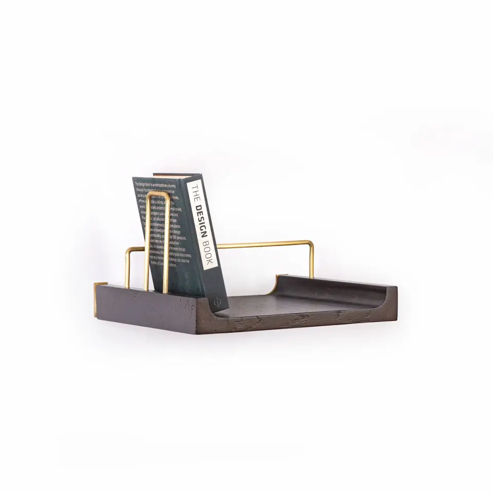 Gold Bariyerli Uçan Raf Black - 30x25 CM