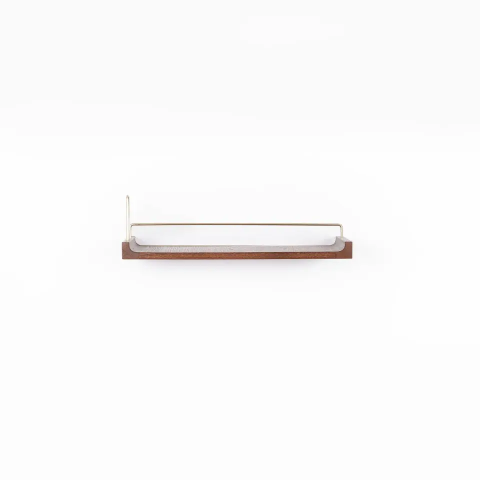 Gold Bariyerli Masif Meşe Uçan Raf Forest - 60x25 CM