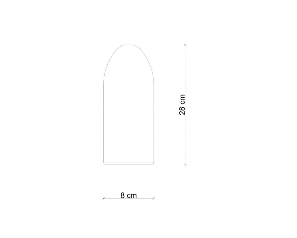 Masif Sedir Kağıt Ağırlığı - BULLET Serisi Raw - 8x28 CM