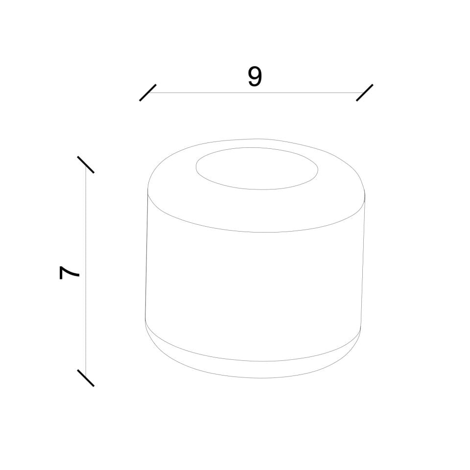 Masif Ahşap Şamdan Raw - 9x10 CM