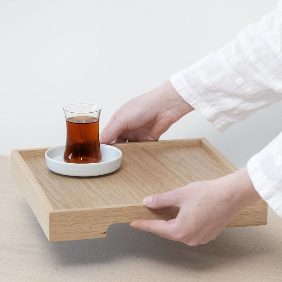 Solid Oak Serving Tray – EDGE Series, Square