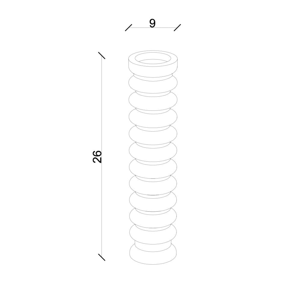 Masif Ahşap Mumluk - SOFRA Serisi Raw - 9x26 CM