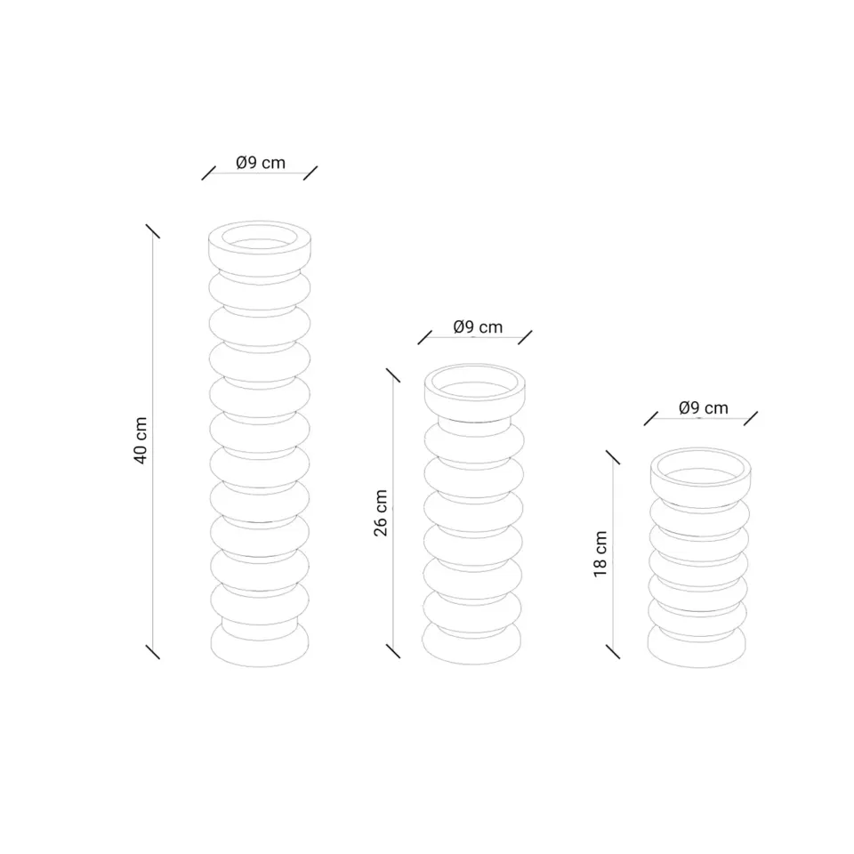 Masif Ahşap Mumluk - SOFRA Serisi Raw - 9X18
