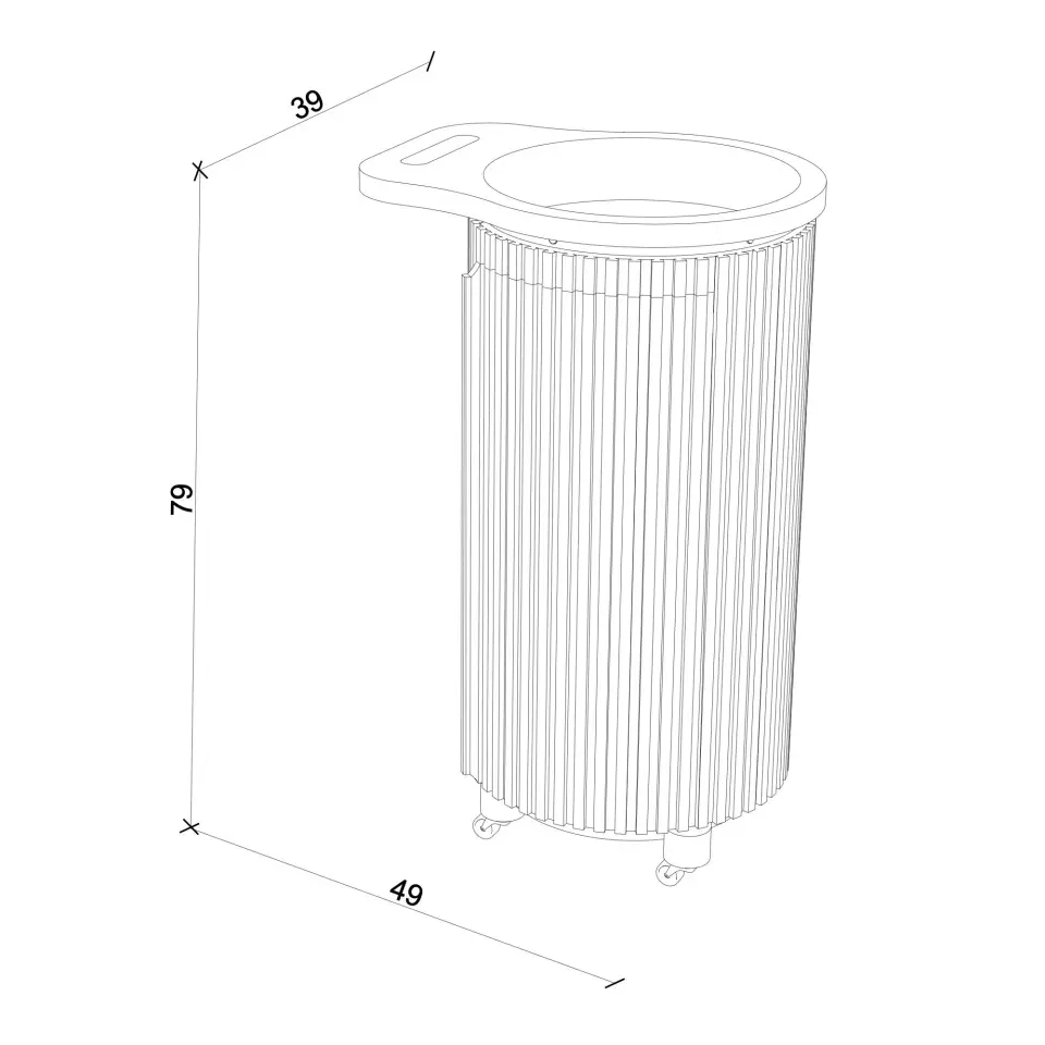 Masif Ahşap Servant 1 - DOCIA MAHZEN Serisi Honey