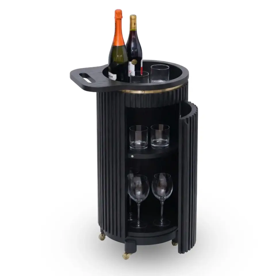 Masif Ahşap Servant 1 - DOCIA MAHZEN Serisi Black