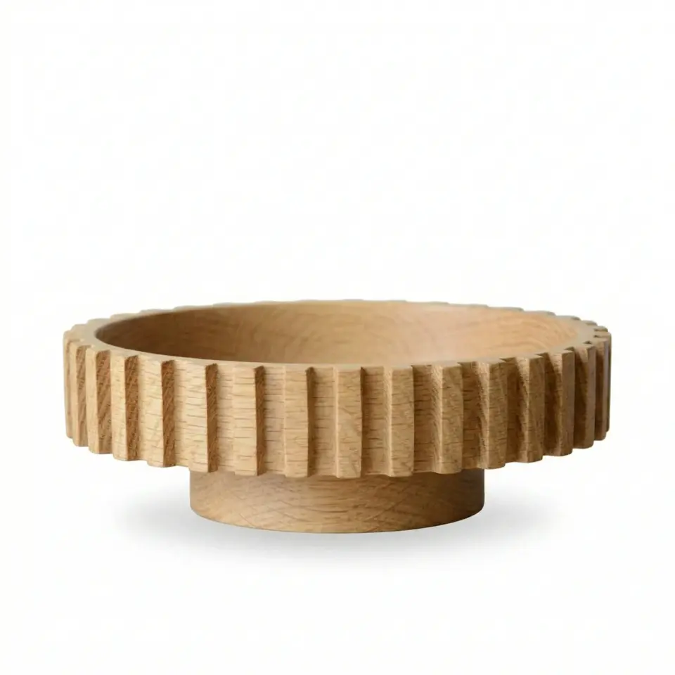 Masif Ahşap Dönen Servis Tepsisi -  DOCIA Serisi Raw