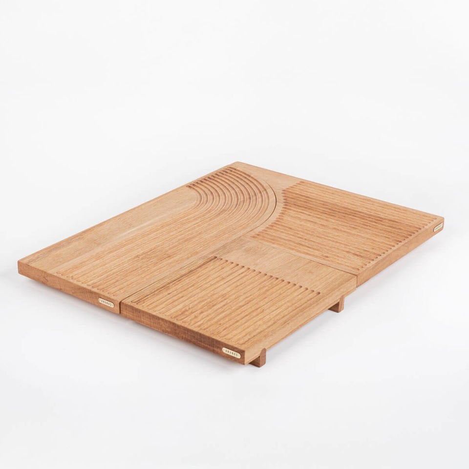 Üçlü Masif Meşe Sunum Tahtası Seti