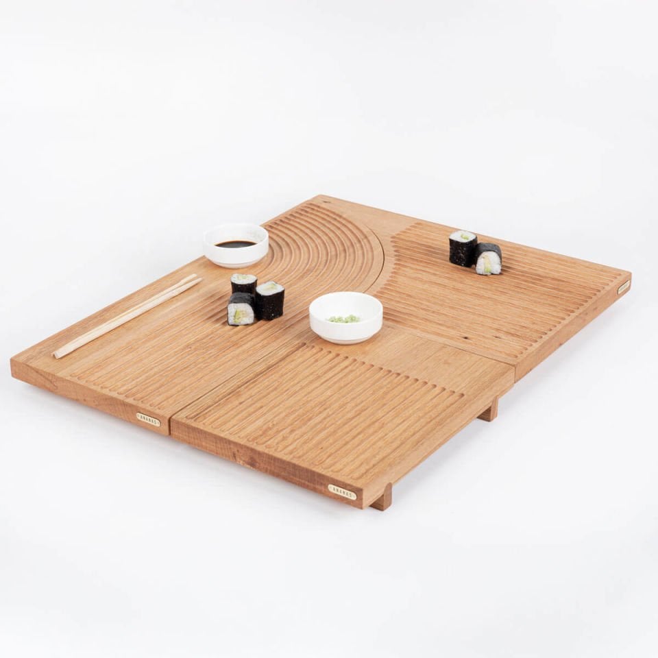 Üçlü Masif Meşe Sunum Tahtası Seti