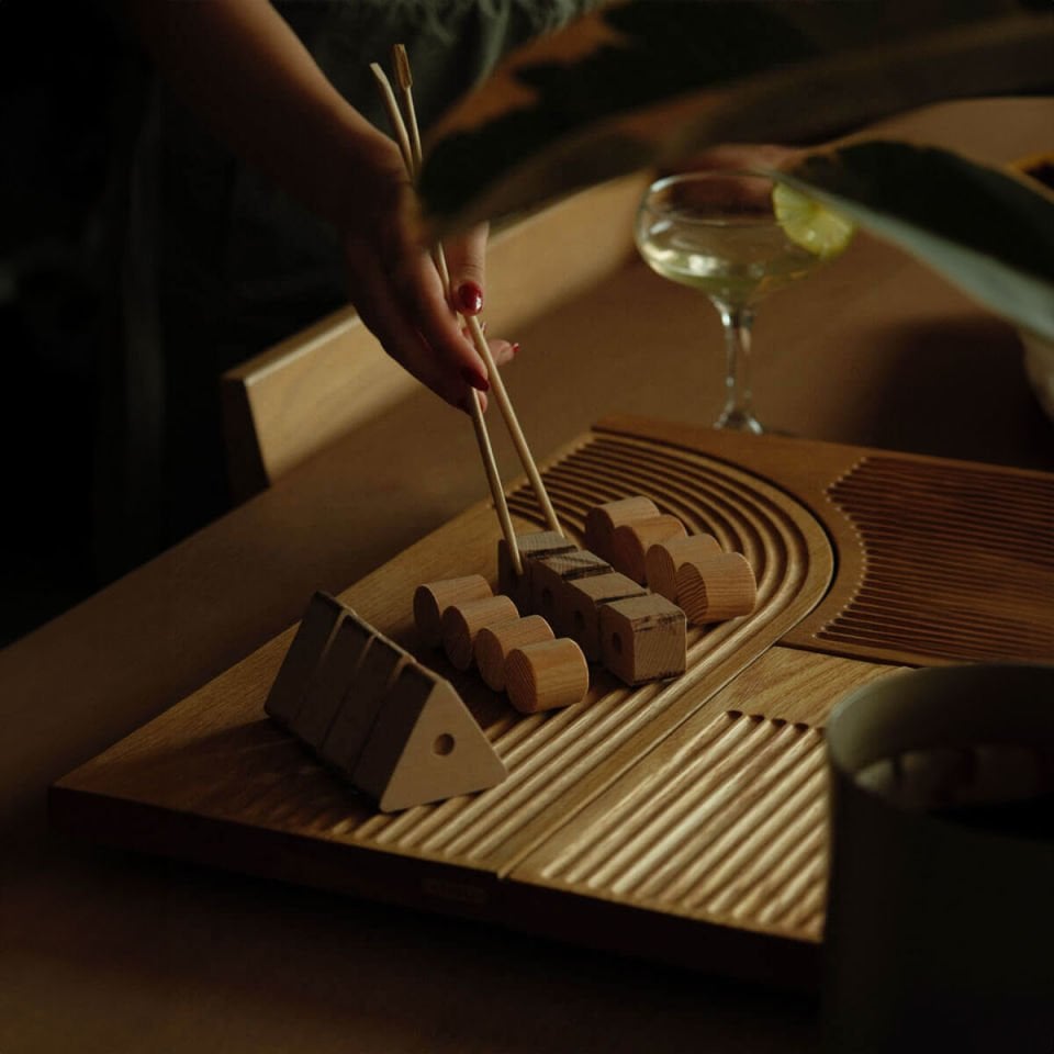 Üçlü Masif Meşe Sunum Tahtası Seti