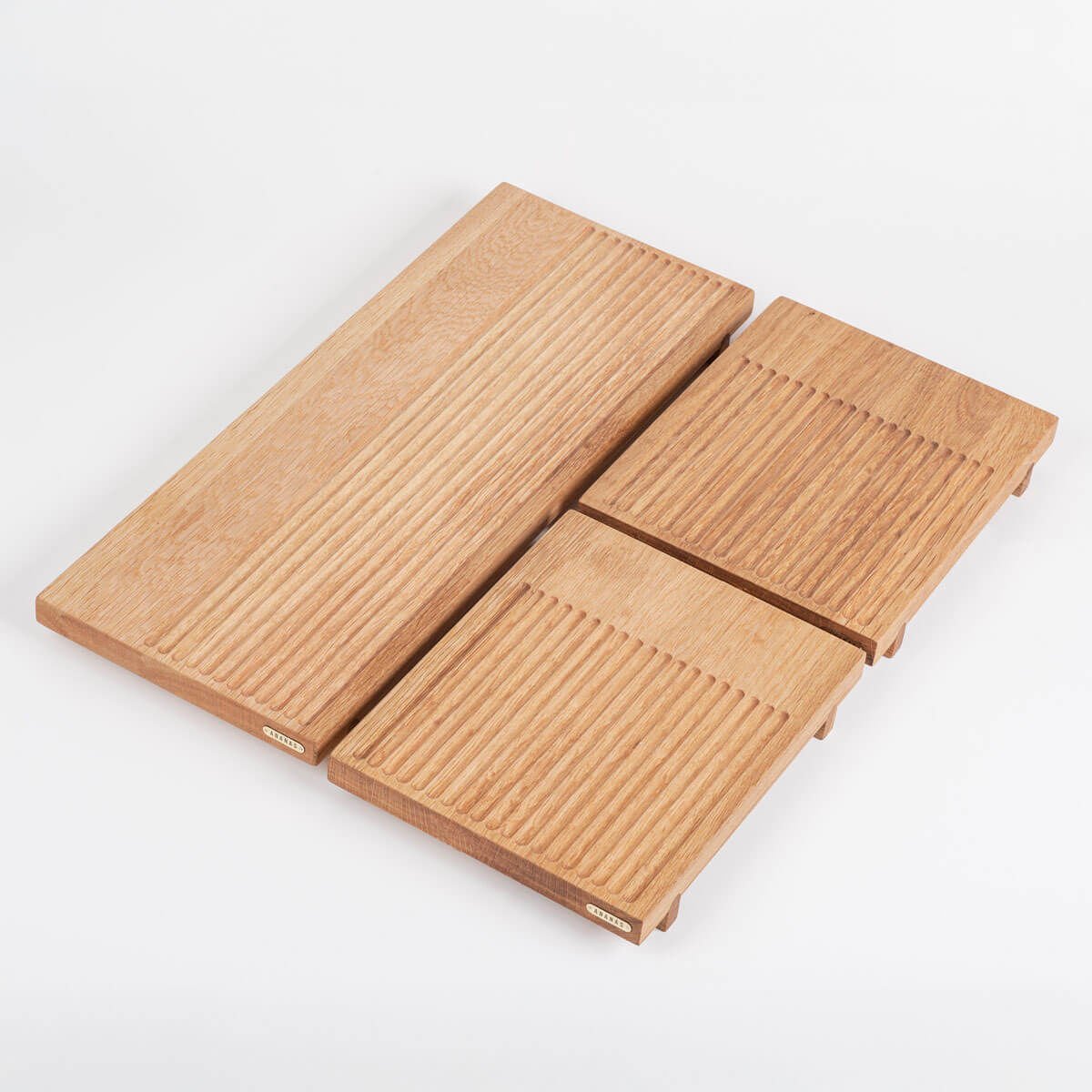 Pineapple Serving Board Set - Solid Oak Wood Serving Set of 2