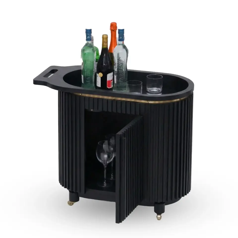 Masif Ahşap Servant 2 - DOCIA MAHZEN Serisi Black