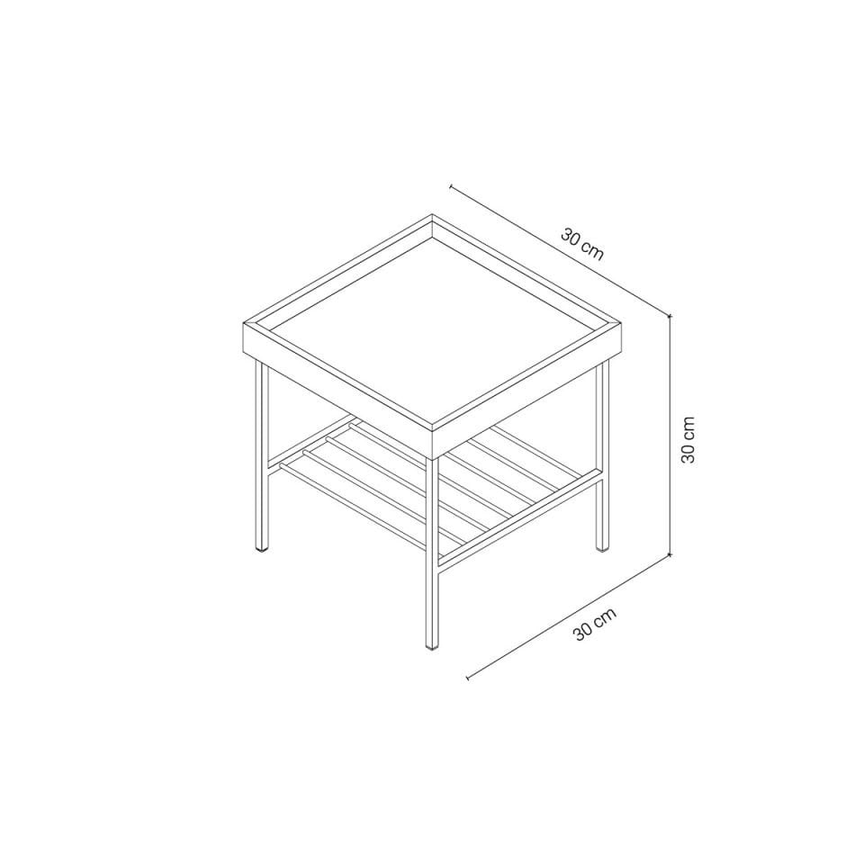 Solid Oak Short Side Table / Flower Pot – EDGE Series