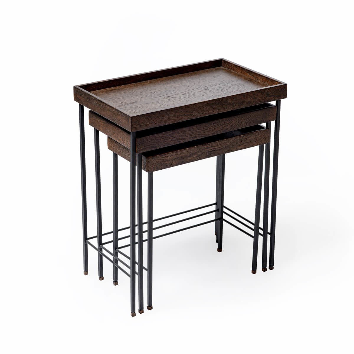 Solid Oak Nesting – EDGE Series, Black Legs