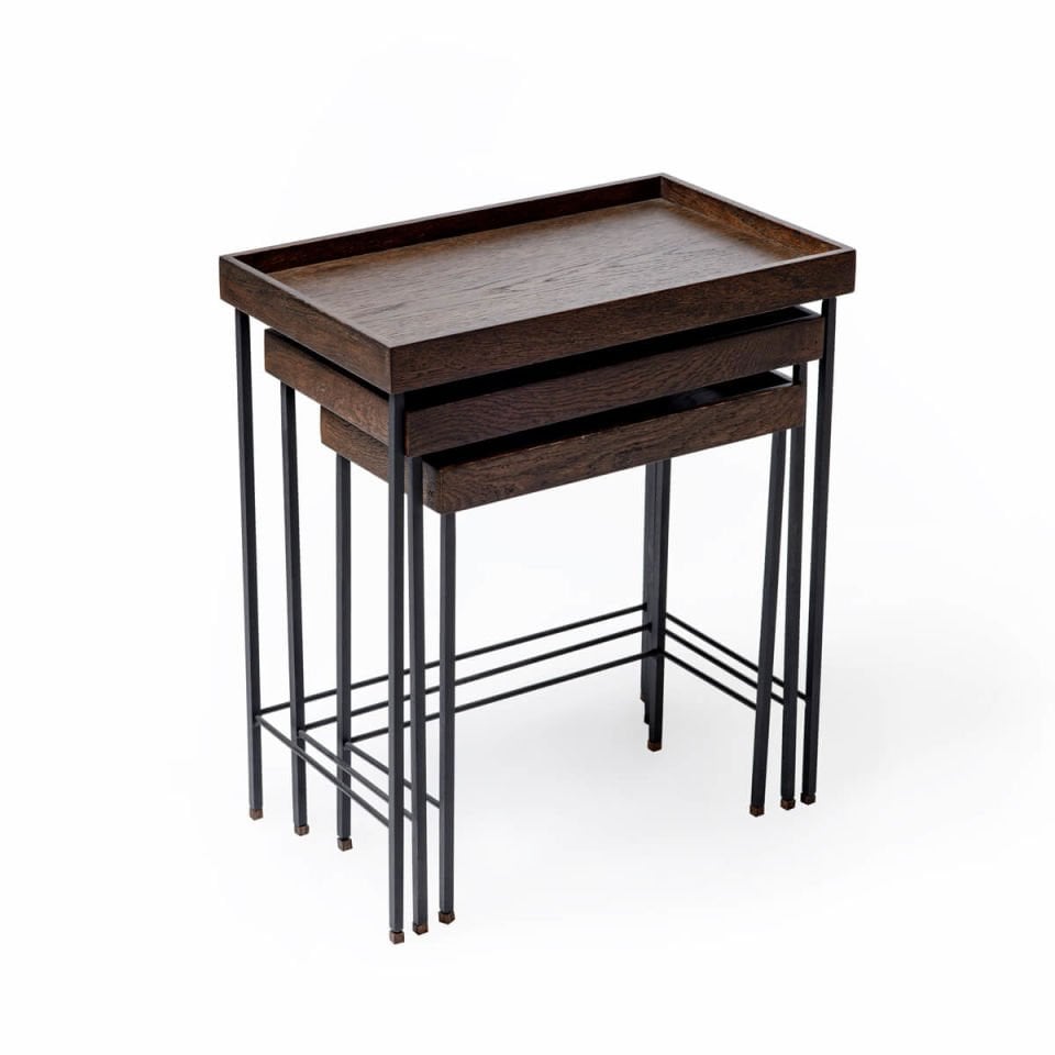 Solid Oak Nesting – EDGE Series, Black Legs