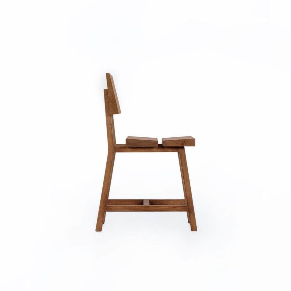 Solid Oak Chair with Backrest – PI Series