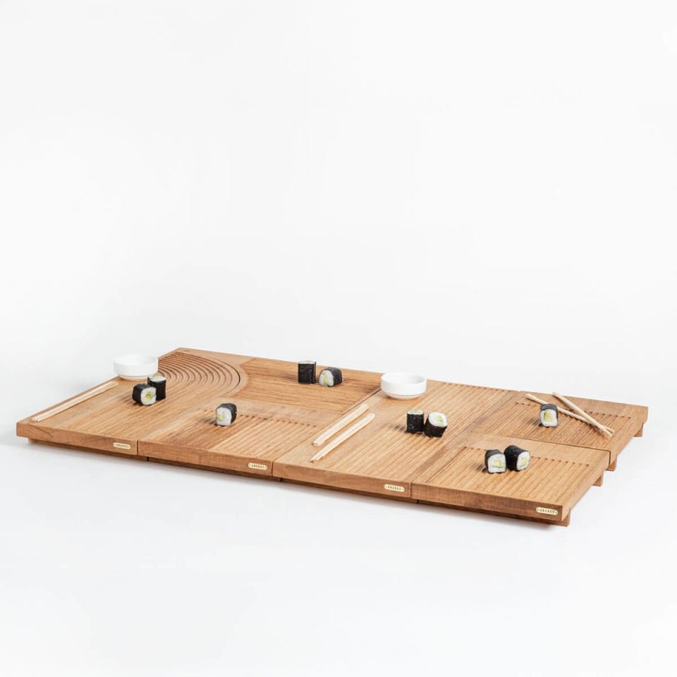 Pineapple Serving Board Set - Solid Oak Wood Serving Set of 3