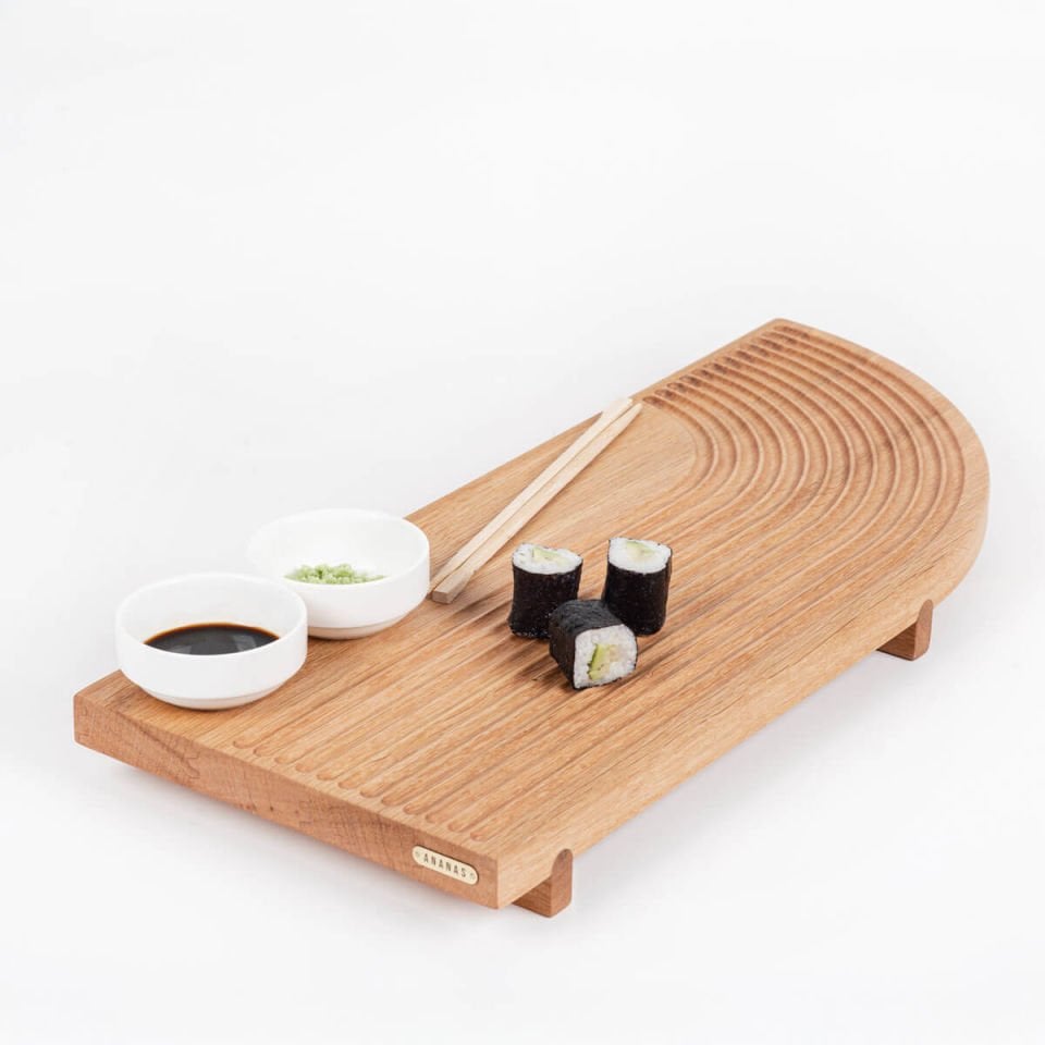 Masif Meşe Ahşap Servis Seti 3