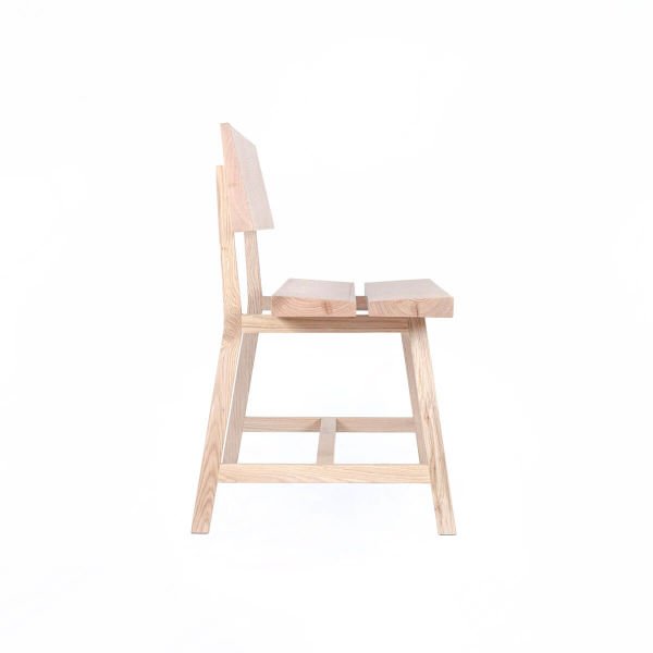 Solid Oak Bench with Backrest – PI Series