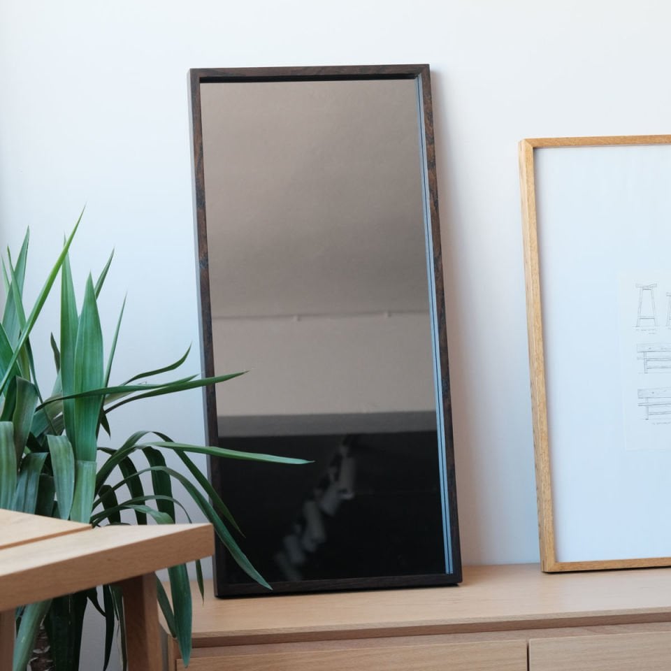 Wooden Framed Smoke Mirror, Medium Size – EDGE Series