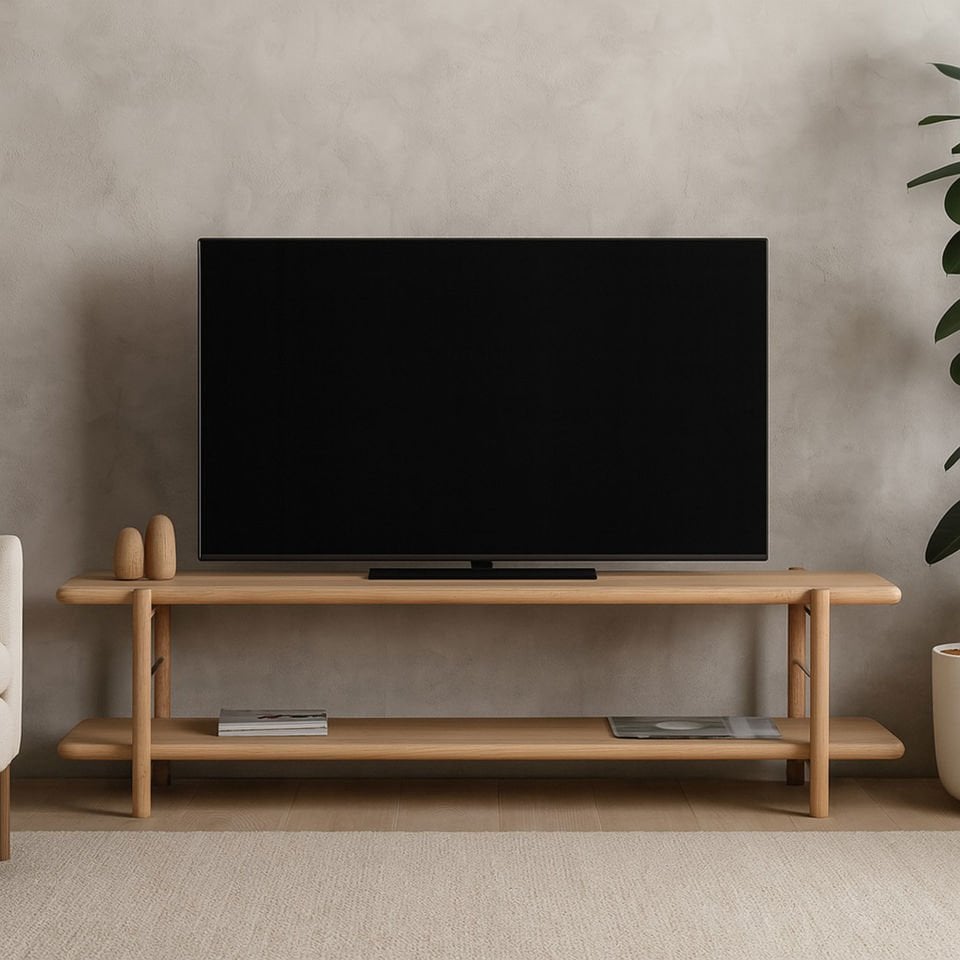Solid Oak TV Unit 1 – HOMELAND Series