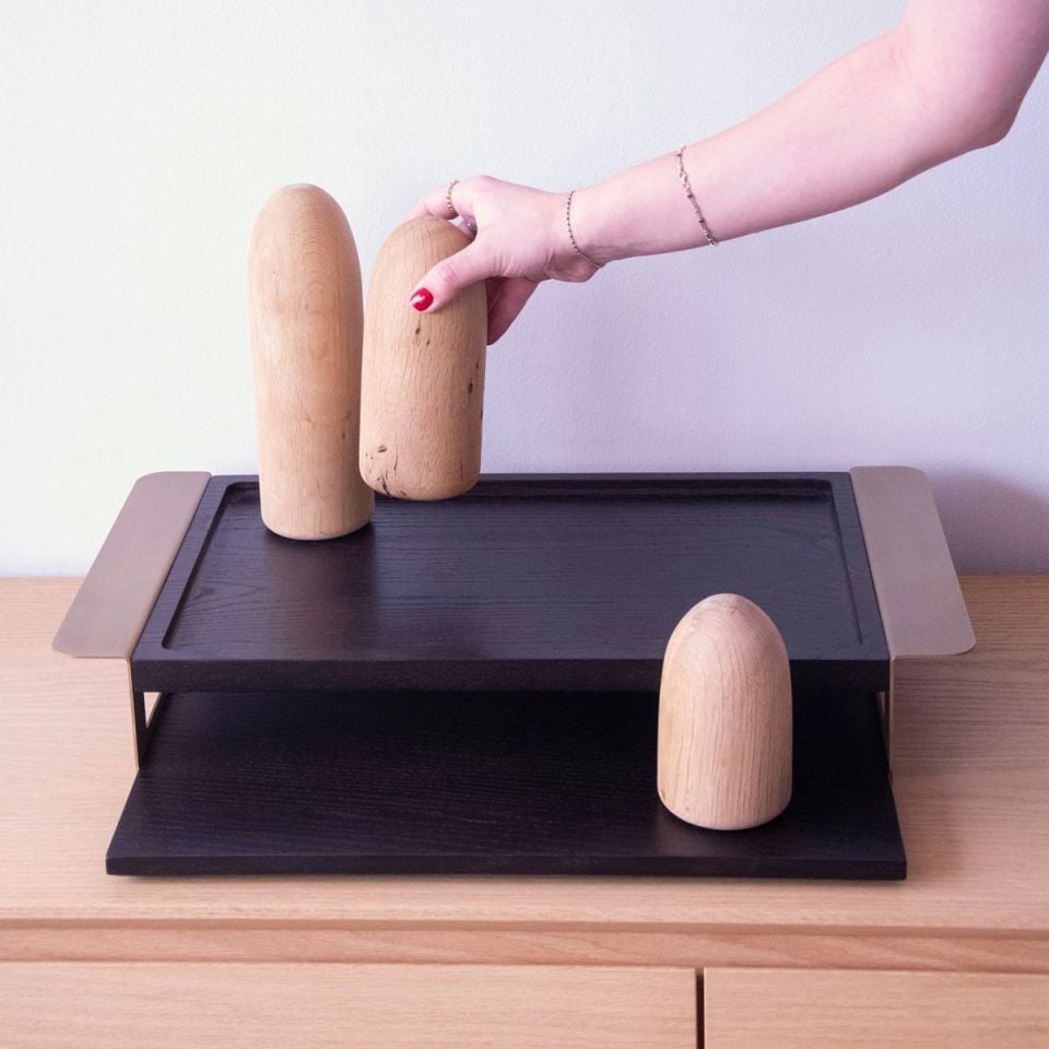 Ahşap Servis Tepsisi Seti