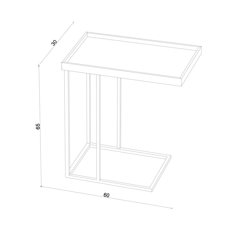 Ahşap C Sehpa - EDGE Serisi