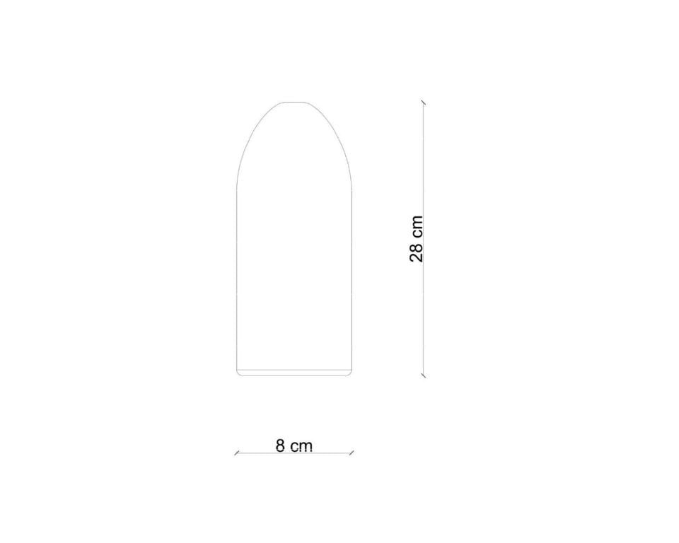 Masif Ahşap Kağıt Ağırlığı / Dekoratif Obje  - BULLET Serisi, Sedir, Büyük Boy