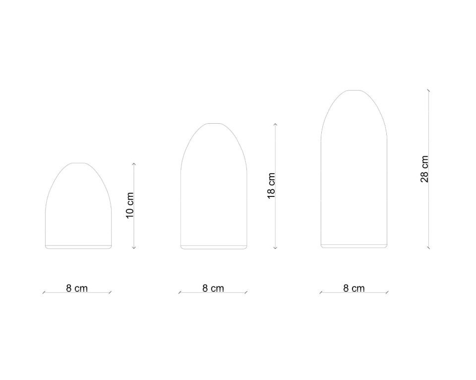 Solid Wood Paperweight / Decorative Object Set - BULLET Series, Cedar