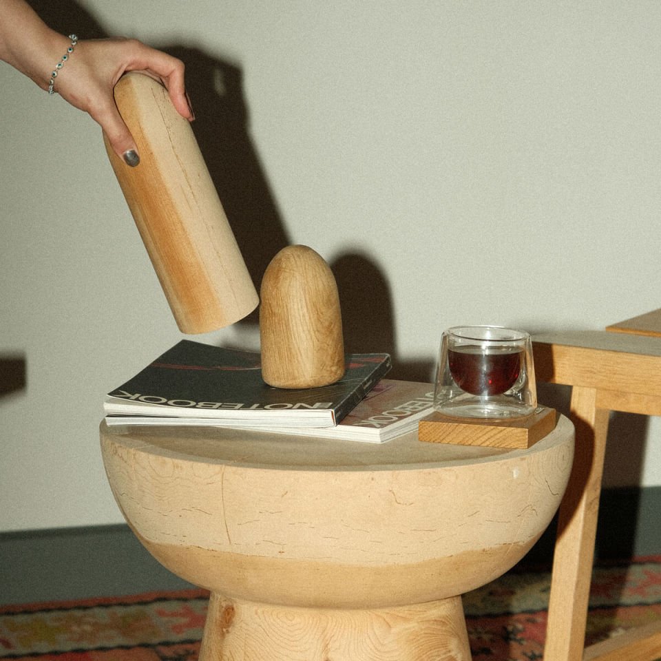 Solid Wood Paperweight / Decorative Object Set - BULLET Series, Cedar