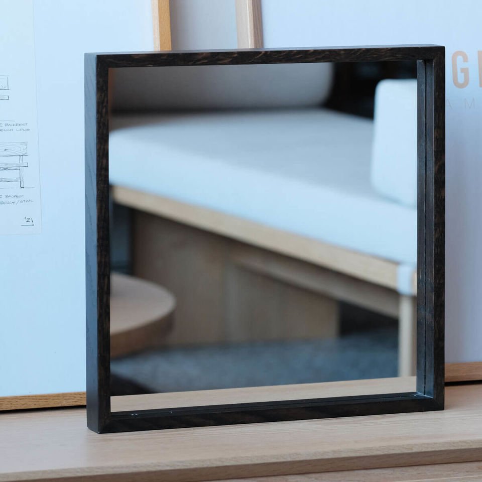 Wooden Framed Mirror, 40x40 Square – EDGE Series