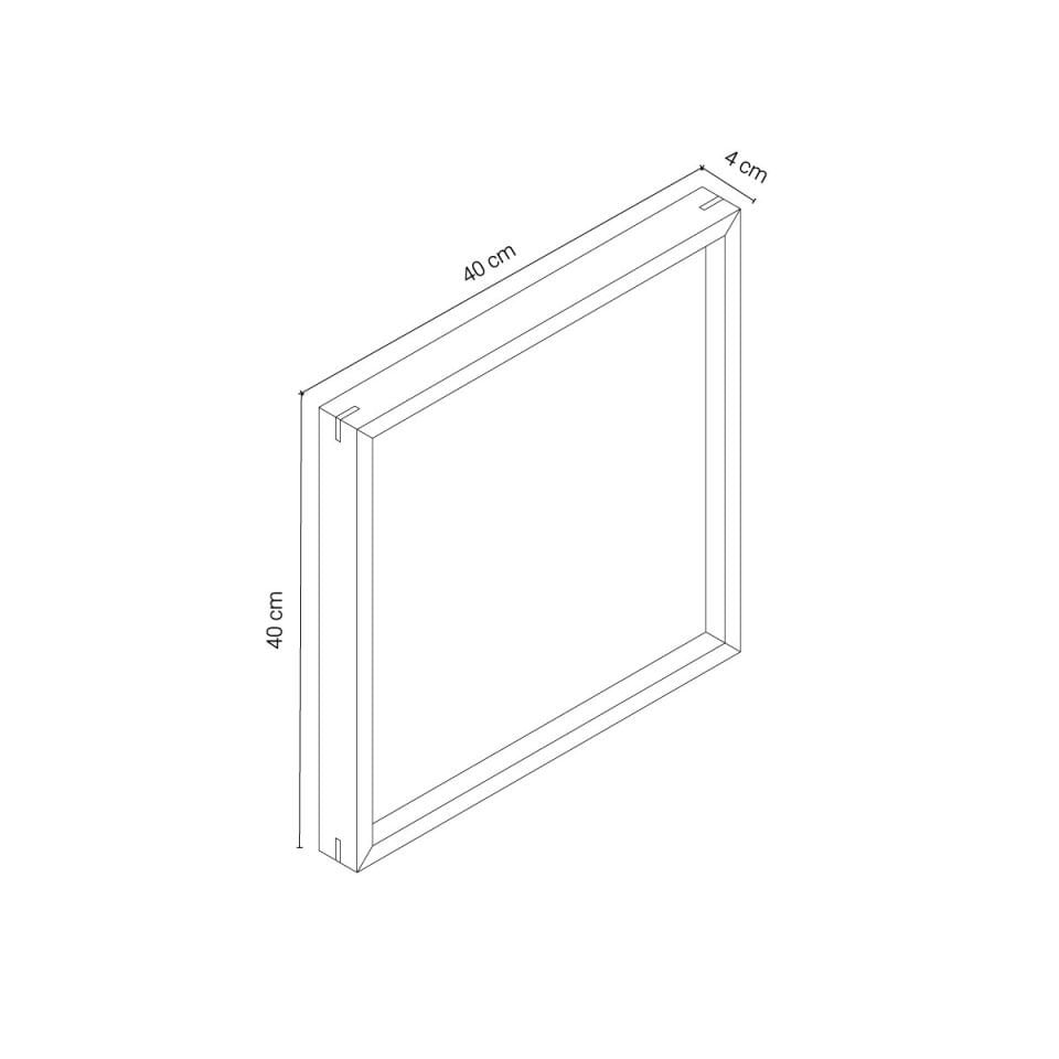 Wooden Framed Mirror, 40x40 Square – EDGE Series