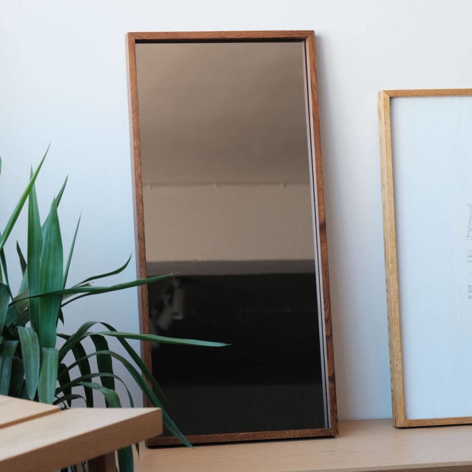 Ahşap Ayna  – EDGE Serisi, Orta Boy, Bronz