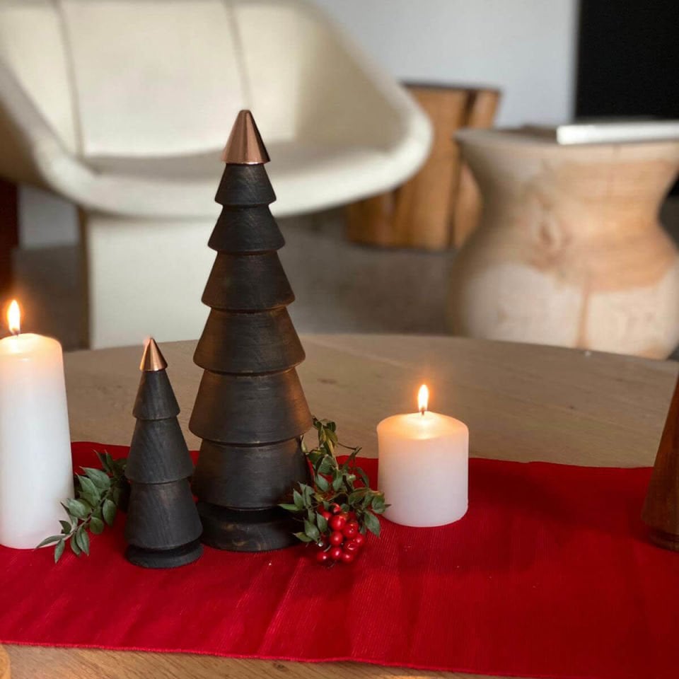 Wooden Christmas Tree FIR – Bronze Headed Cedar, Large Dark