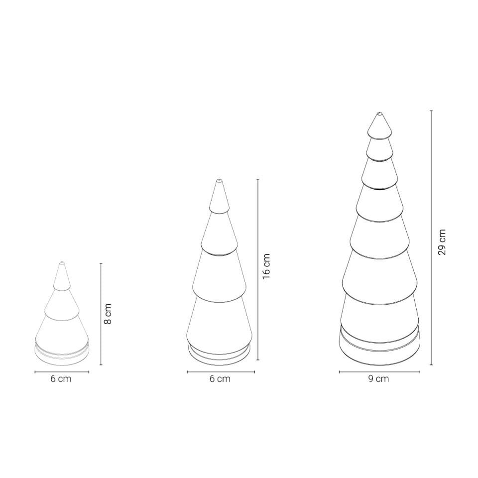 FIR Bronz Başlıklı İkili Yılbaşı Ağacı Seti Forest