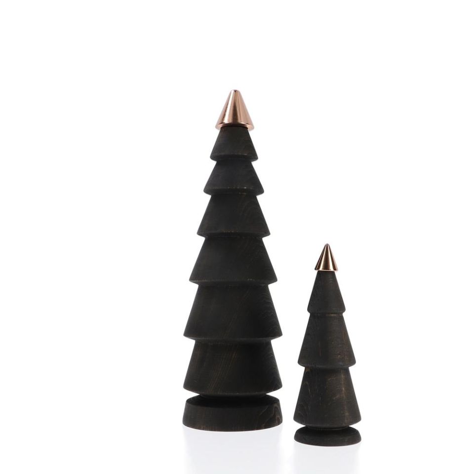 FIR Bronz Başlıklı İkili Yılbaşı Ağacı Seti Dark